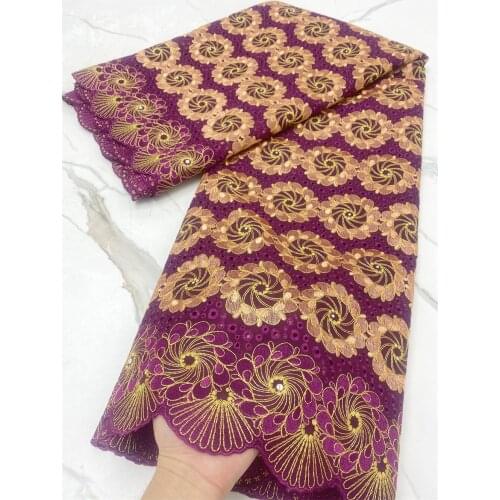 Swiss lace fabric latest heavy beaded embroidery African 100% cotton fabrics Swiss voile lace popular Dubai Style 4327B