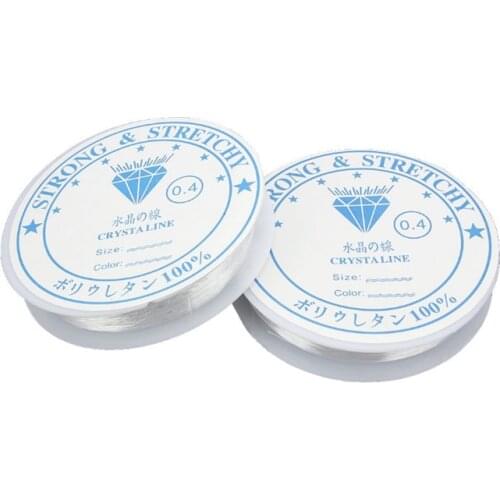 String DIY Beading Making Bracelet&Necklace Jewelry 0.4-1.2MM Stretch 1 Roll Transparent Stretchy Elastic Rope line Beads Cord