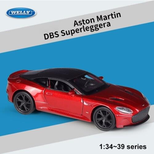 WELLY 1:36 Toys Car Aston Martin DBS Superleggera Diecast Alloy Toy Simulation Car Model Children Collection Gifts