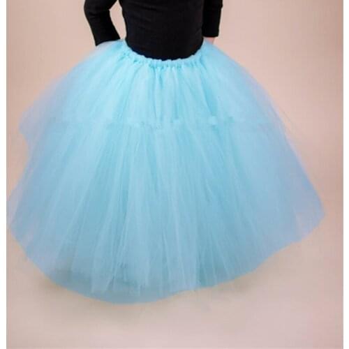 Blue green Christmas Girls Tutu Skirt Fluffy Tulle Kids Girl Skirts Birthday Party Children Princess Ball Gown Long Skirt