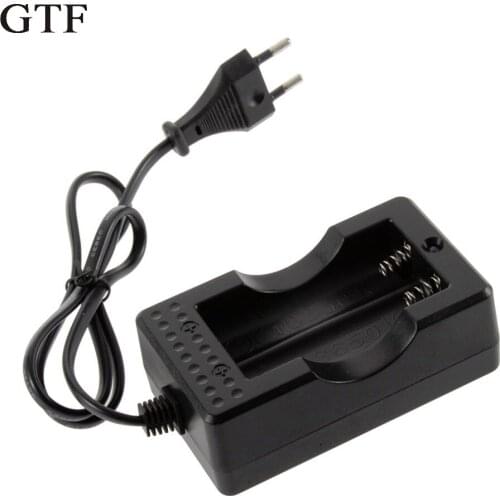 Lithium battery charger gtf 18650, 4.2 v, double 18650 loading line, double slot for report, rechargeable battery charger