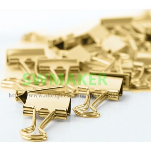15mm/19mm/25mm/32mm/41mm/51mm Luxury gold color Clips for Heatbeds Foldback Bulldog Glass Bed Clip for DIY Reprap 3D Printer