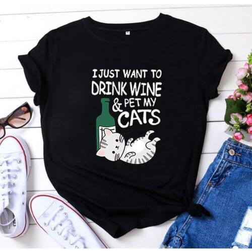 Women 2020 Harajuku T Shirt Women Summer Tshirts Women Cat Printed Short Sleeve Femme T-shirts Tops Casual Mulher Camisetas
