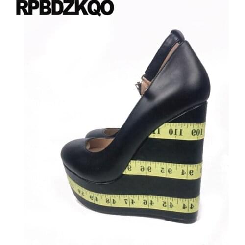 Platform Women 13 45 Ultra 15cm Super High Heels Ankle Strap Stripper Pole Pumps Drag Queen Exotic Dancer Wedge Plus Size Shoes