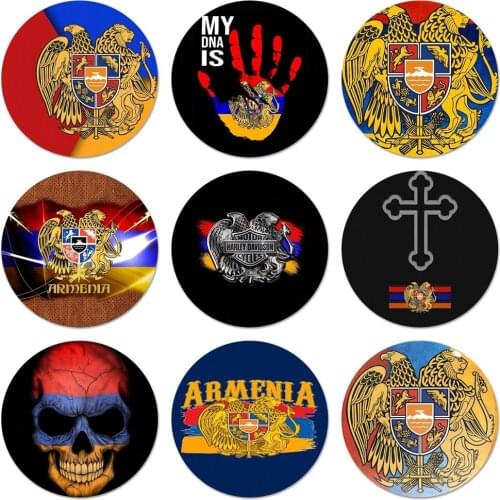 58mm Armenia Flag Badge Brooch Pin Accessories For Clothes Backpack Decoration gift