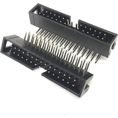 10PCS DC3 30P 2.54mm Socket Header Connector ISP Male Double-spaced Straight IDC JTAG bend