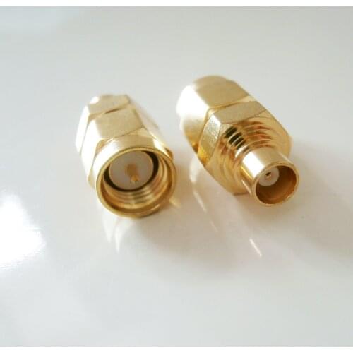 1X Pcs SMA Male To MCX Female Plug MCX to SMA GOLD Plated Straight Coaxial Coax RF ConnectorAdapters
