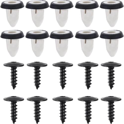 20Pcs Bumper Skirt Torx Screws Clips and Screw fixing clips for VW Golf 6 Bora Magotan POLO 14mm Top head diameter