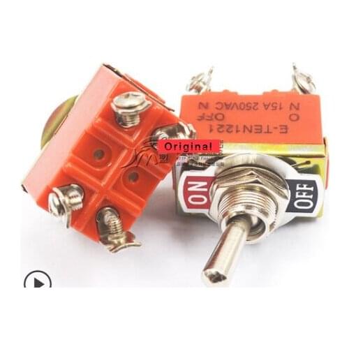 20PCS E-TEN1221 ON-OFF 12mm Toggle Switch 4pins 15A 250VAC Power Rocker Switch