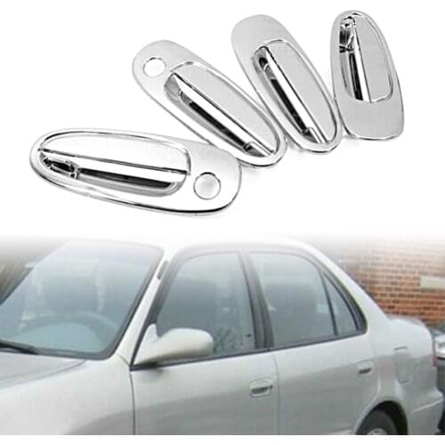 4Pcs Chrome Car Exterior Side Door Handle Cover Trim For Toyota Corolla AE100 1993-1997 & For 1996-2000 Toyota RAV4