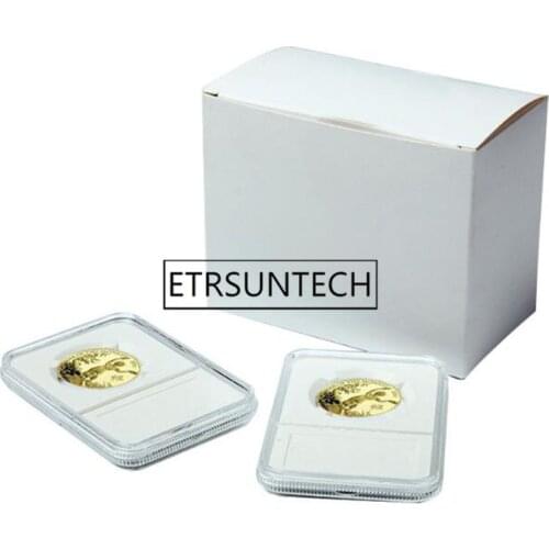 400pcs Professional Coin Display Slab Coin Holder Collecting Storage Box 40mm Coin Capsules Collection Box