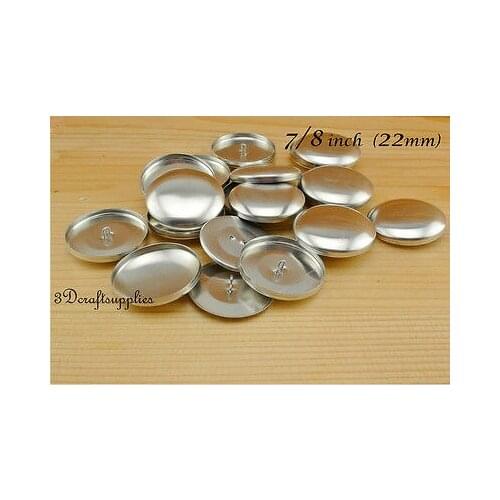 50 sets of cover buttons 7/8 inch (22mm) Size 36 Self cover buttons Wire back