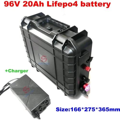 Lifepo4 96v 20Ah Battery Pack Lifepo LFP 35A BMS 109.5v for Inverter Energy EV Power Supply Ebike Scooter 3000W+ 5A Charger