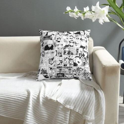 Anime Collage pattern print Cushion Cover Decorative Pillowcase Chair Seat Square Car Pillow Cover Home Living Textile