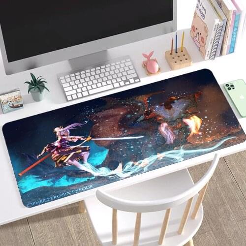 Large Gaming Mouse Pad Mouse Pad Yuanshen Impact Computer PC Laptop Desktop Pad Large Mouse Pad High-quality Rubber Pad Xxl