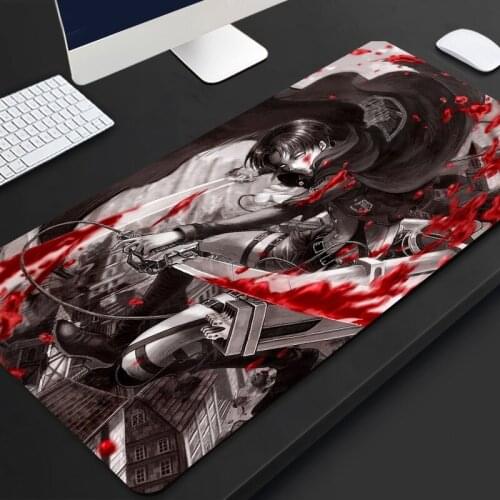Attack on Titan Anime Large Lock Edge Mouse Pad Computer Mousepad XXL Gaming Padmouse Gamer Laptop mouse pad Keyboard Mouse pad