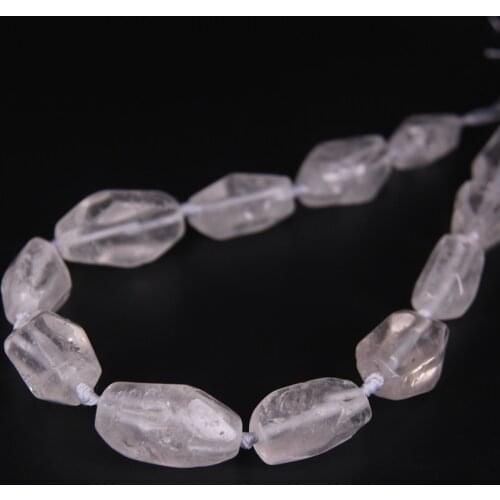 15.5"/strand Large Size Raw Crystal Faceted Nuggets Loose Beads,Tumbled Quartz Stone Cut Slab Pendants Charms Jewelry Making