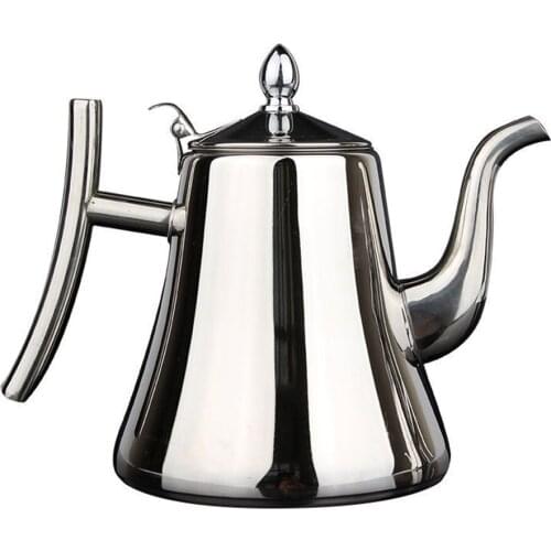1L/1.5L Stainless Steel Teapots Hot Water Kettle Pot Loose Tea Infuser Kettle Pot Metal Teapot With Removable Tea Strainer Tool