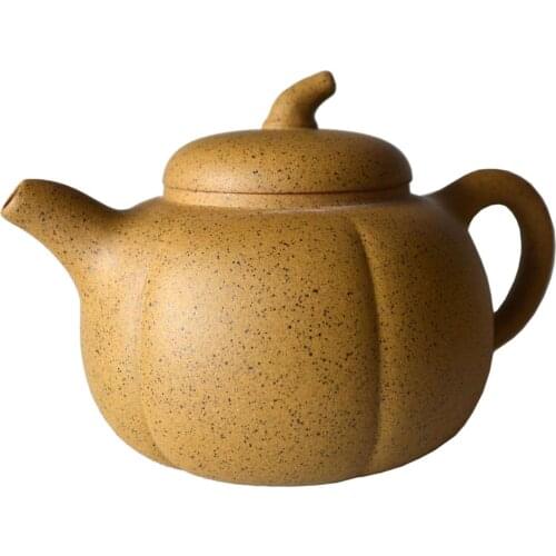 Yixing teapot 240ml chinese zisha Sesame mud pumpkin pot kungfu tea set handmade purple clay Pottery kettle Soak puer Green tea