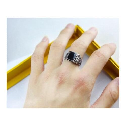 COWNINE Silver Rings For Men