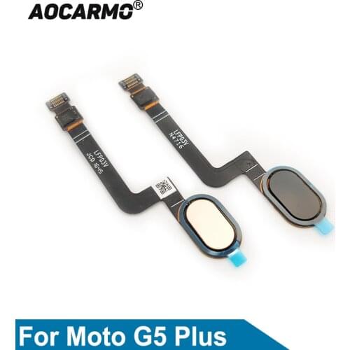 Aocarmo For Motorola Moto G5 Plus XT1685 XT1684 XT1687 Home Button Touch ID Fingerprint Flex Cable Replacement