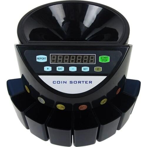 XD-9002 (Can Customized )electric Coin Sorter Led Display Digital Automatic Electronic Coin Counter Sorter Machine 220V/110v XH