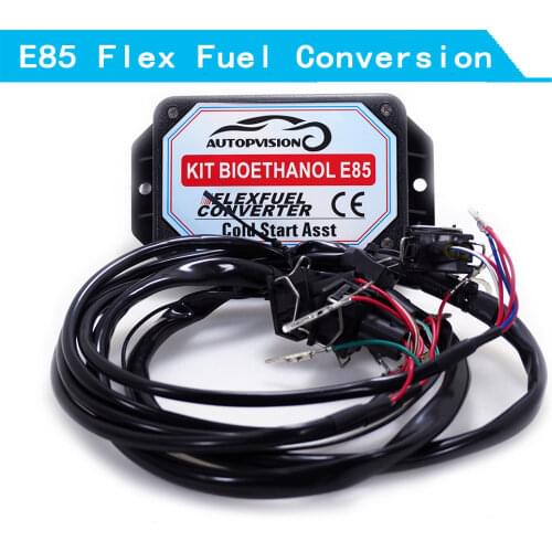 E85 Flex Fuel Connection Converter with Cold Start Asst Kit Plug and Drive Kit 4/6/8 Cyl Fuel System for Ethanol Car EV1 EV6