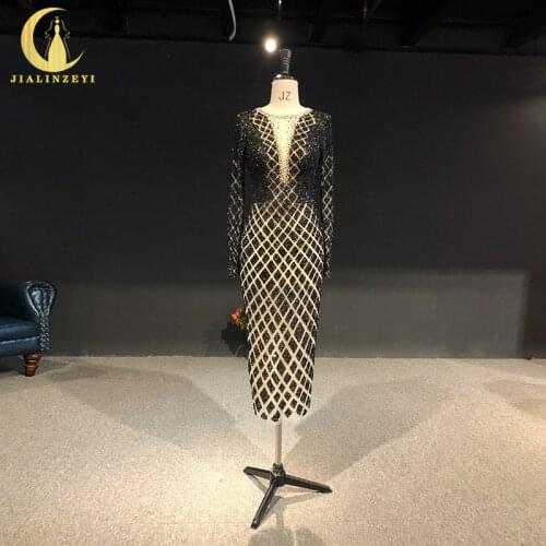 Женские вечерние платья ниже колена JIALINZEYI China At AliExpress