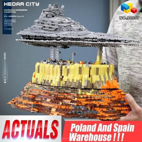 MOC 90007 MOC 18916 Star toys Wars Destroyer Cruise Ship Empire Over Jedha City Compatible Building Block Christmas gift