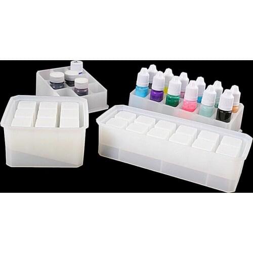 DIY Resin Storage Box Silicone Mold Craft Jewelry Accessories Epoxy Resin Square Organizer Case Rectangle Storage Container