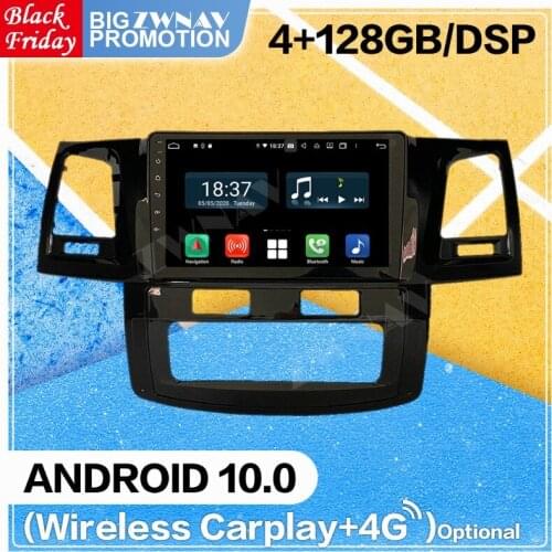 128G Carplay Android Radio Receiver For TOYOTA Fortuner HILUX Revo 2005- 2012 2013 2014 2015 Audio Stereo Video Player Head Unit
