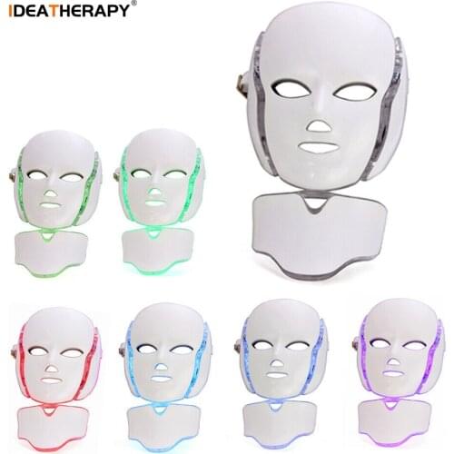 7 Colors Led Facial Mask Led Korean Photon Therapy Face Mask For Face Care Treatment Beauty Anti Acne Therapy Whitening