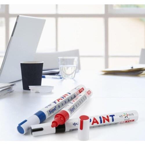 Multicolor Waterproof Rubber Permanent Paint Marker Pen Car Tire Tread Environmental Paint DIY Black Card Metal Pen Touch-up Pen