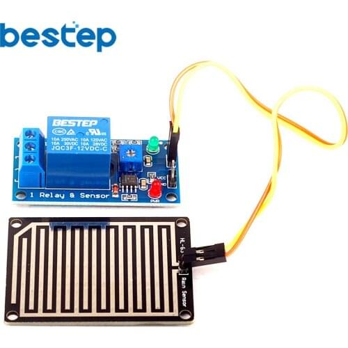 1pcs 12V Raindrops Controller Module Rain Sensor Relay Module For Arduino Foliar Moisture M35 Monitor Weather