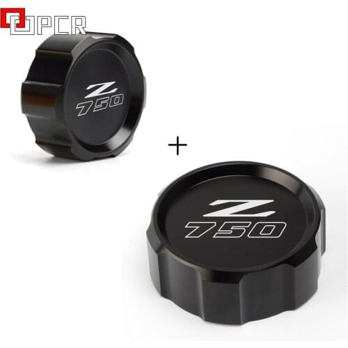 Motorcycle CNC Front & Rear Brake Fluid Cylinder Master Reservoir Cover Cap For Kawasaki Z750 z 750 Z 750 2007-2012 2010 2011