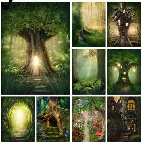 Fairytale Forest Diamond Painting Cross Stitch Kit Dream 5D Diy Mosaic Digital Rhinestone Forest Embroidery Home Decoration