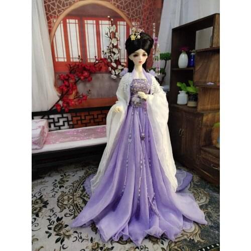 1/4 1/3 Scale BJD Clothes Doll Accessories Chinese Ancient Costume Hanfu Fairy Dress Outfits for BJD/SD MSD SD13 C0728