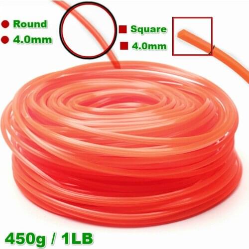 New Grass Trimmer Line 4.0mm*1LB/450g Strimmer Brushcutter Nylon Round/Square Roll Rope for Power Weed Cutting Replacement