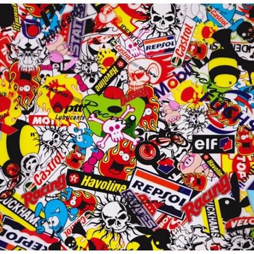 TSAUTOP Size 0.5m x 20m water transfer printing kit hidrografik film water transfer skull aquaprint WDF001