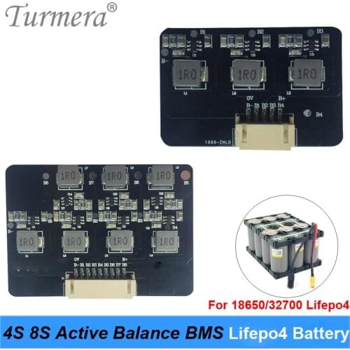 Turmera 1.5A Active Equalizer Balancer 4S 8S 32650 32700 Lifepo4 Lipo Battery Energy Transfer Active Balance Board BMS 12V 24V