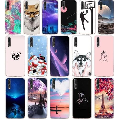 U case cover for huawei p20 pro case back cover silicone 360 full protective P 20 pro Coque etui clear