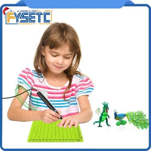 TYPE D Multi-Purpose 3D Design Silicone Mat Basic Template + 10M PLA Filament 1.75mm For 3D Printer Pens Child Gift