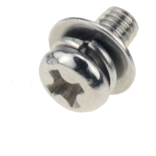 100pcs/Lot M2x5 304 Stainless Steel combination of pan head screw screw+Flat washer+Spring washer