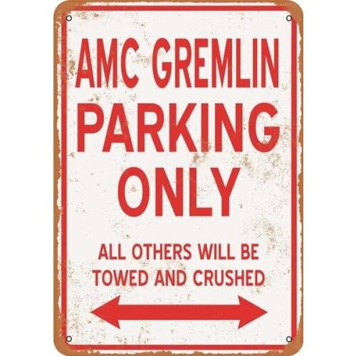 AMC Gremlin Parking Only Vintage Retro Metal Sign