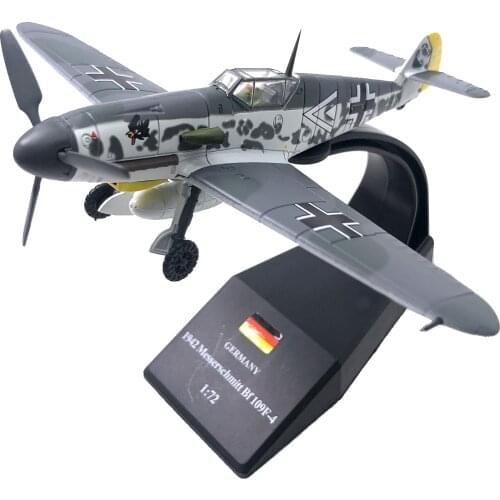 WW2 German Plane in 1942 BF109F-4 Fighter Plane 1/72 Scale Diecast Model