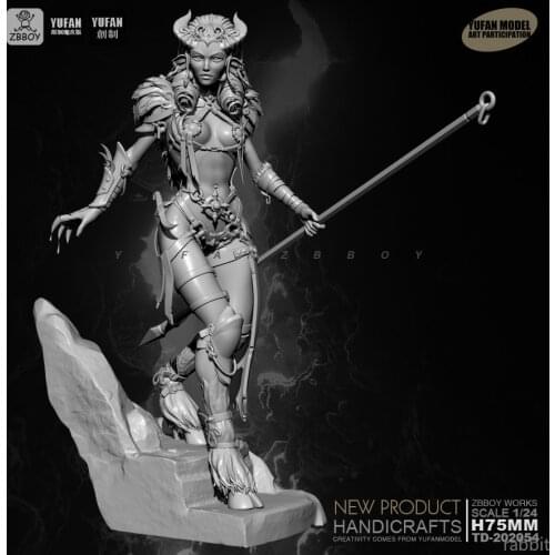 1/24 Resin Kits hell Wang resin female soldiers were self-assembled TD-202055