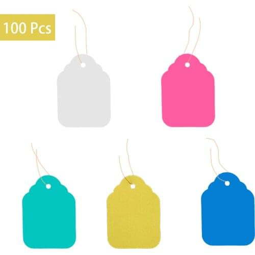 100 pcs Plant Hanging PVC Tags Tree Labels Waterproof Strip Line Gardening Labels Multi-Colored For garden potted plants