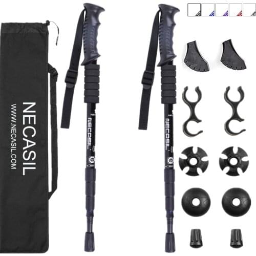 2pcs/lot Walking stick Trekking Poles Lightweight Shock-Absorbent cane defense stick 4 Season/All Hiking accessories ,Carry Bag