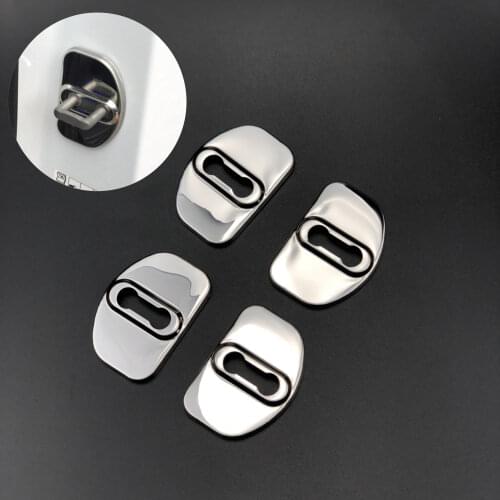 4pcs/set Car Accessories Door Lock Anti Rust Protection Cover For Cadillac CT6 XT5 XTS ATS-L For Benz Smart 453 fortwo forfour