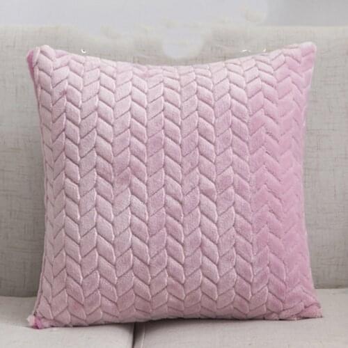 43*43cm Twist Weaving Plush Pillowcase Cover Solid Color Throw Pillow Covers Car Sofa Home Decorative Pillowcovers Home Decor